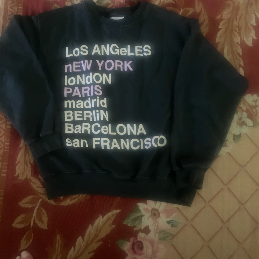 Anine Bing City Love Sweat Shirt Large
